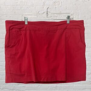 Zac & Rachel Pink Skort Women’s 1X Stretch Pull-On Skirt Shorts Casual‎ Pockets